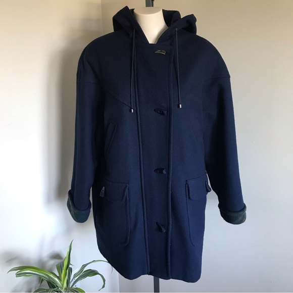 Vintage Jackets & Blazers - Vintage Thunder Bay Wool Toggle Duffle Coat